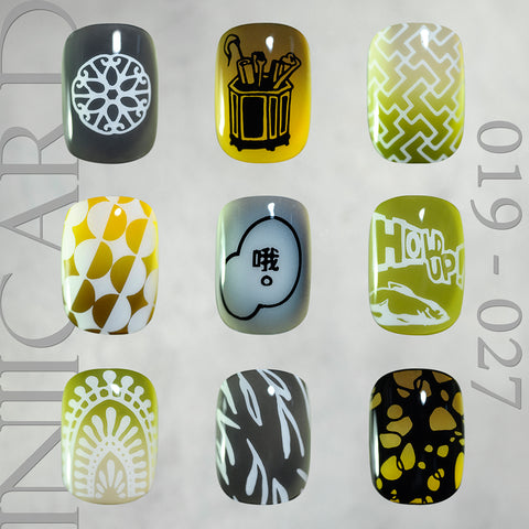 [ INJICARD® ]The NEW Collection  INJICARD #019-#027 nail stamping paltes