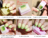 DIY Polish Nail Art Stamping Sponge Stamper with 5Pcs Changeable Sponges for Gradient Color