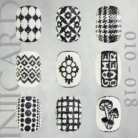 [ INJICARD® ]The NEW Collection  INJICARD #010-#018 nail stamping paltes